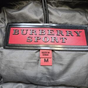 Burberry Red & Black Sport Logo Patch Jacket